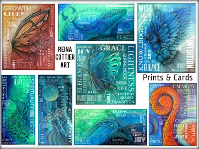 Inspirational Wordart by Reina Cottier. All available on prints and cards. 